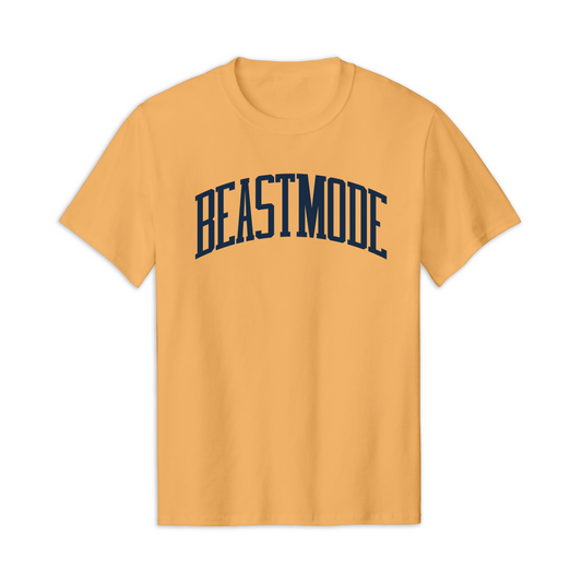 Beastmode Collegiate PUFF Tee (Citrus/Navy)