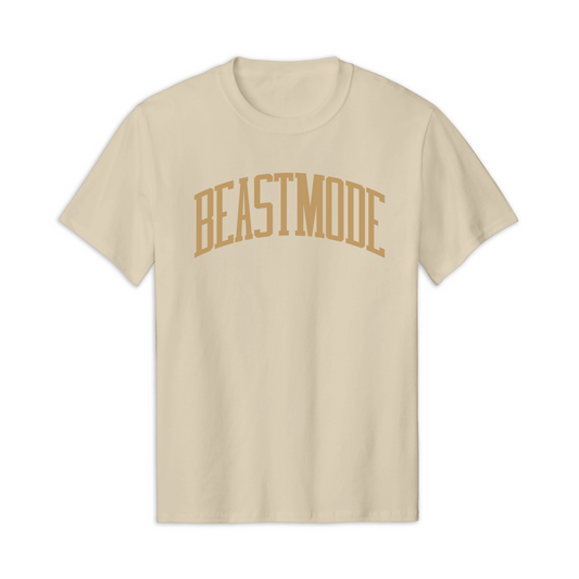 Beastmode Collegiate PUFF Tee (Ivory/Tan)